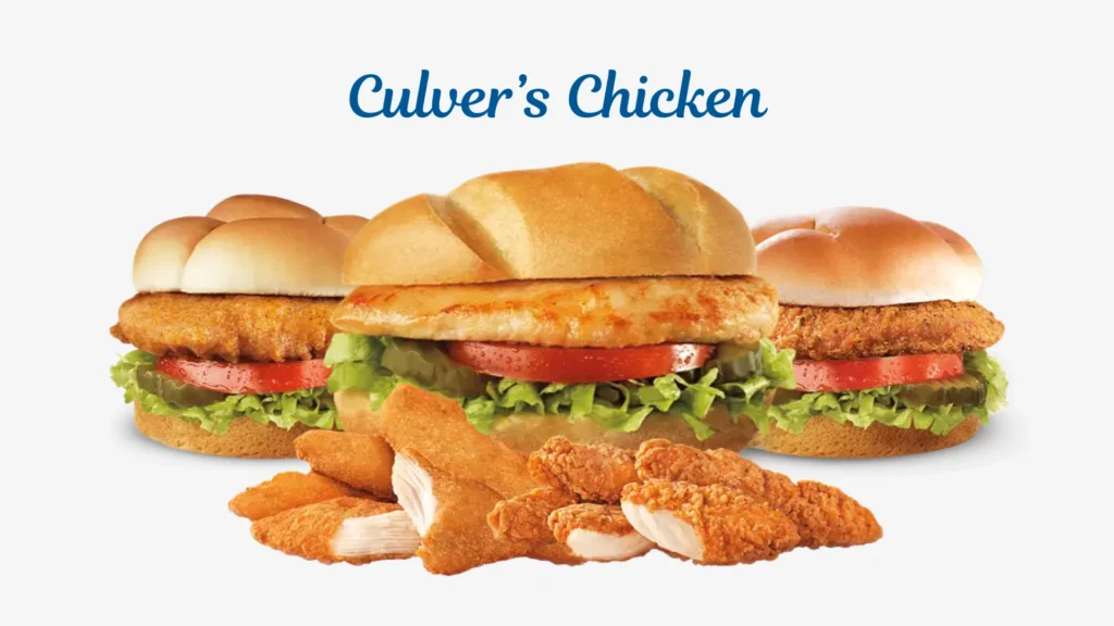 Culver's Menu with prices - chicken menu