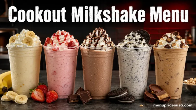 Cookout Milkshake Menu