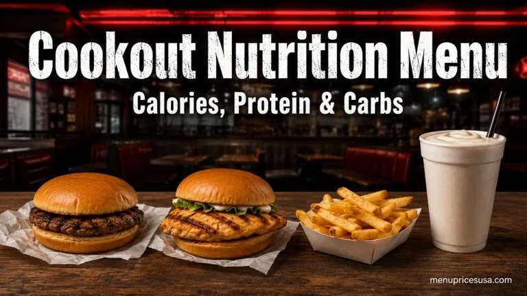 Cookout Nutrition Menu - Image
