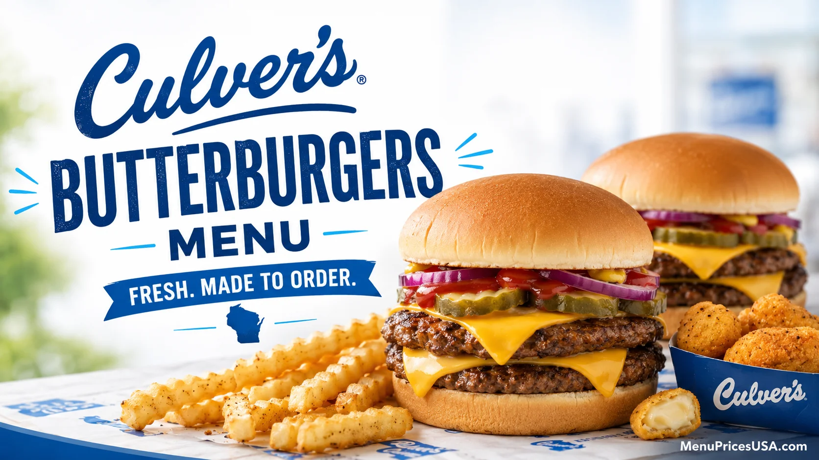 Culver's ButterBurger menu with prices 2026
