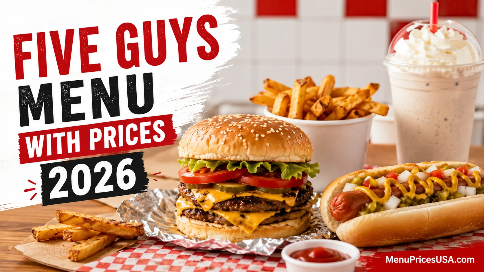 Five Guys menu prices 2026