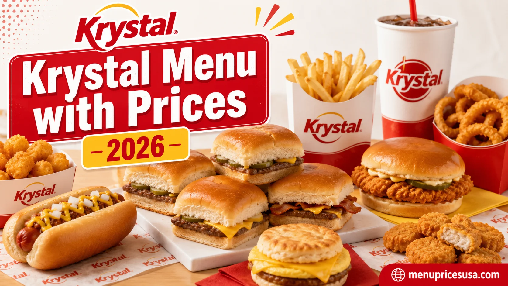 Krystal menu with prices 2026