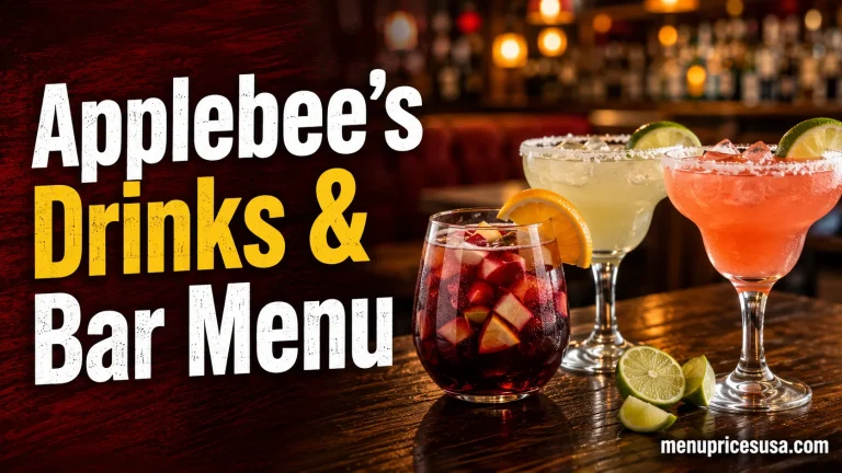 Applebee's Drinks Menu