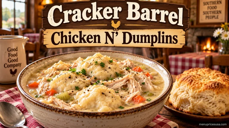 Cracker Barrel Chicken and Dumplings Menu -Feature