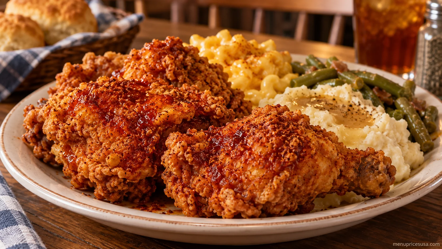 Cracker Barrel Weekend Nashville Hot Southern Fried Chicken, the highest-calorie single-serving item on the Cracker Barrel Nutrition Menu