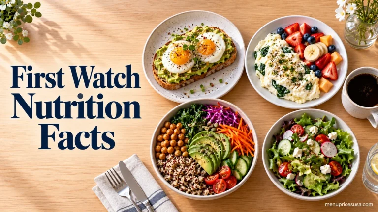 First Watch nutrition facts and calories guide