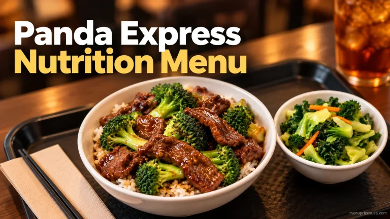 Panda Express Nutrition Menu - Image