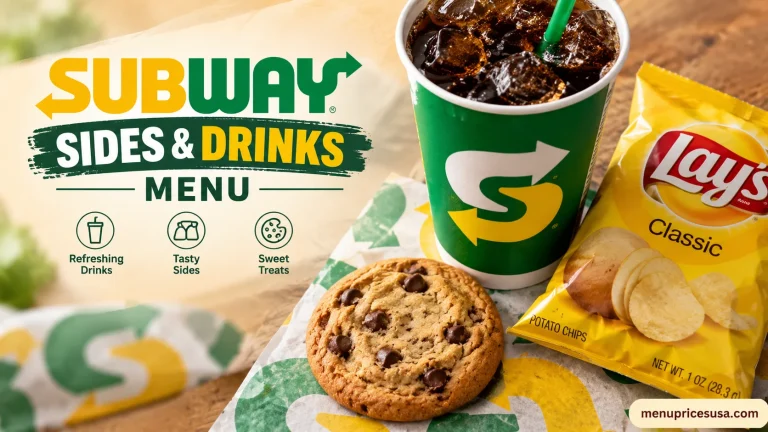 Subway Sides Drinks Menu - Image