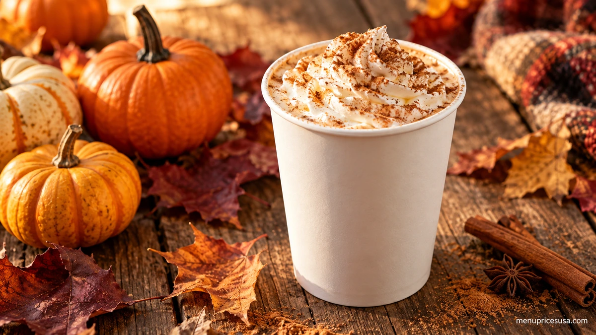 Dunkin Donuts Seasonal Menu Prices 2026 hero image with Pumpkin Spice Latte and fall drinks