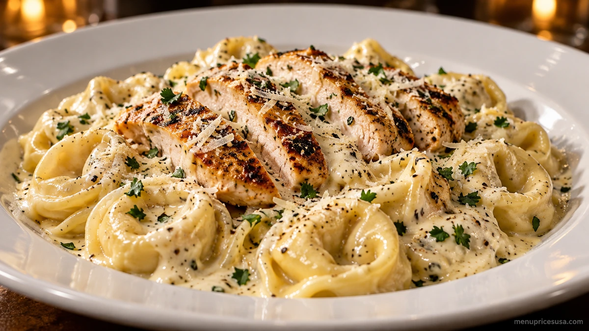 Olive Garden Chicken Tortelloni Alfredo, the highest-calorie single-serving entree in our Nutrition Menu research