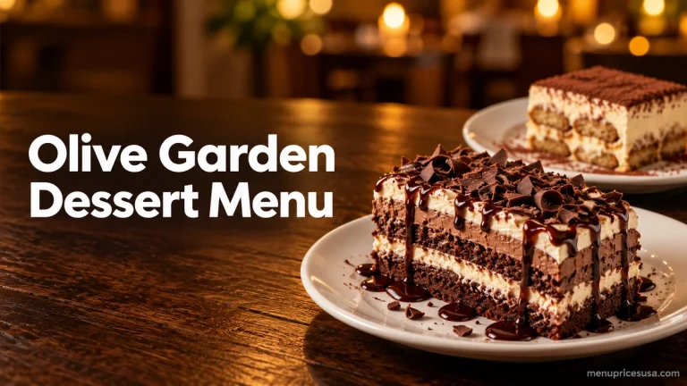 Olive Garden Dessert Menu