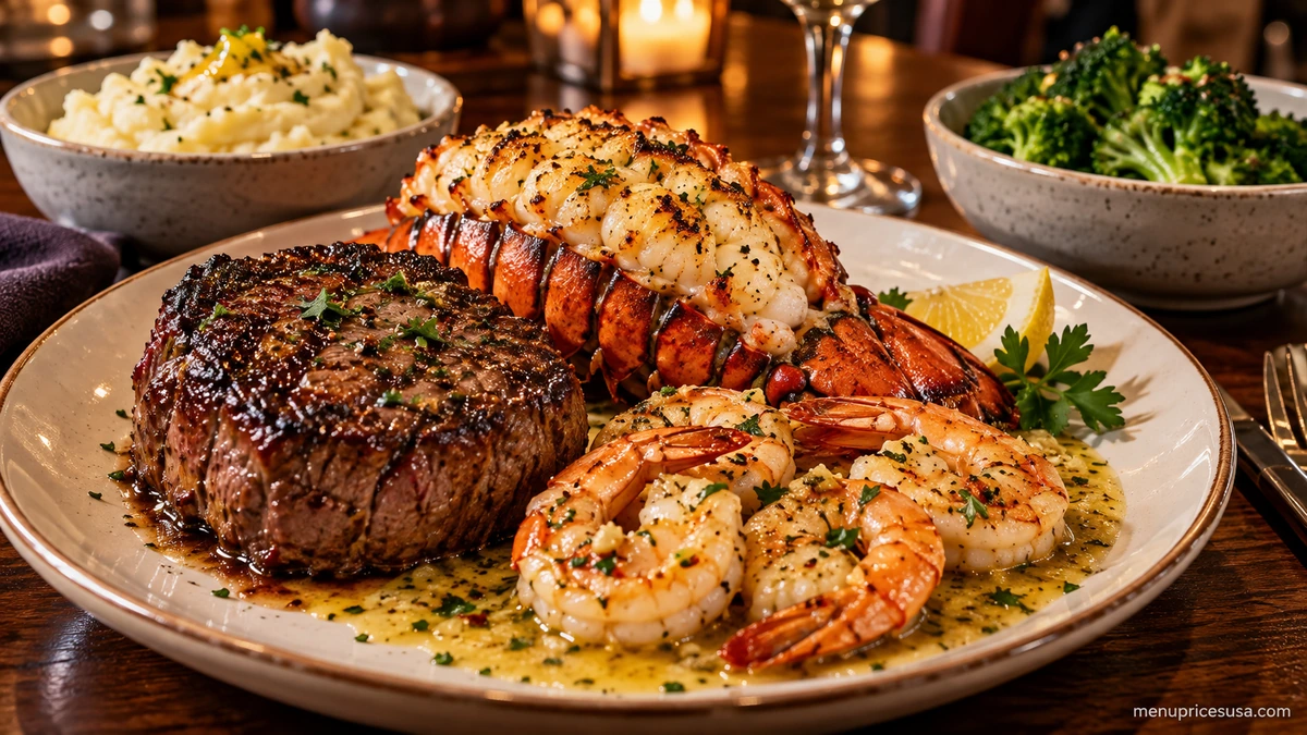 Red Lobster Dinner Menu Prices 2026 hero image with Ultimate Feast lobster tail and shrimp